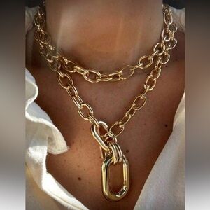 Gold Chain set necklace M676